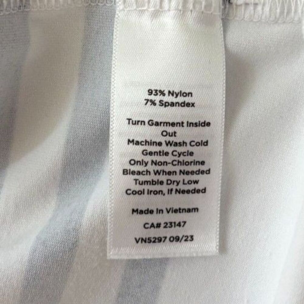 Talbots Striped Boatneck Top 3/4 Sleeve White Navy Size XLP Petite - Picture 5 of 6